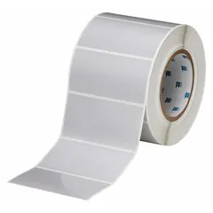 This Brady precut label roll consists of 1000 gray polyester labels measuring 2 in x 4 in with a 2 in core. Designed for use with THT printer series, these labels are suitable for industrial identification and labeling applications requiring durable material.