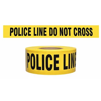 OEM Barricade Tape: 1,000 ft Lg - First Responder Messaging Barrier Tape