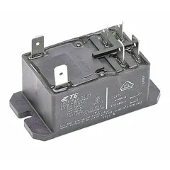 This switching relay is a replacement control component for HVACR systems. It is used to switch electrical loads such as compressors, fans, and pumps in heating, ventilation, air conditioning, and refrigeration equipment.