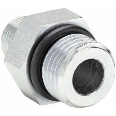 PARKER 6-1/8 F5OF-S Steel Male x Male NPT Adapter, 3/8 in x 1/8 in, 6000 psi - Hydraulic Threaded Extreme-Pressure Pipe Fittings