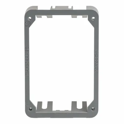 HUBBELL WIRING DEVICE-KELLEMS Adapter Collar: Rectangular, PVC, PFBRGx, PFBGR1/PFBRG2/PFBRG3 - Flanges and Trim Rings for Floor Boxes