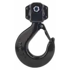 Replacement or accessory bottom hook for CM Series 653 lever chain hoists. Compatible load capacity of 6,000 lb. Used in industrial lifting applications for secure load attachment.