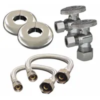 This faucet connector features a 20-inch PVC hose tube with a stainless steel cover, rated for 250 psi. It is IAPMO-listed and suitable for connecting water supply lines to fixtures in residential and light commercial plumbing applications