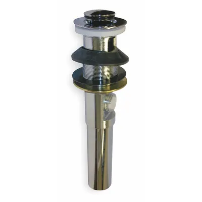 AMERICAN STANDARD Drain Assembly: Brass, Chrome, 1 1/4 in Overall Dia, Slip - Sink Drains with Push-to-Open Stopper