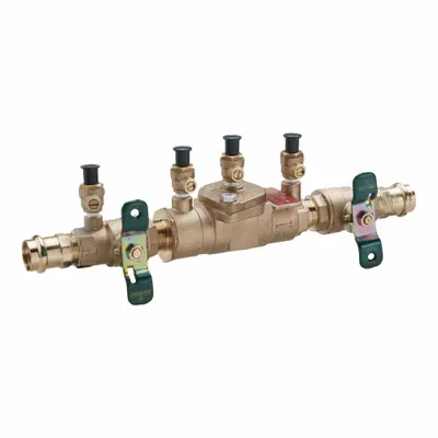 Watts Double Check Valve Assembly: LF007, 1 in Pipe Size, Press x Press, 13.25 in Overall Lg - Watts Double Check Backflow Preventers