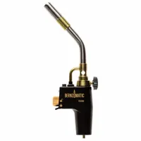 High output hand torch with fixed tip and adjustable flame. Features swirl flame pattern and instant on-off operation. Compatible with MAP-Pro fuel. Suitable for brazing, soldering, and heat applications in HVAC, plumbing, and metalworking