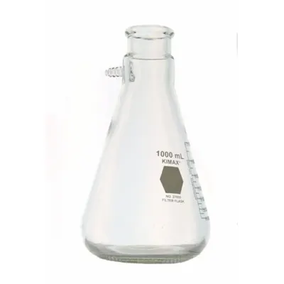 KIMBLE Filtering Flask: 50 mL, Colorless, Conical, A - Glass Filtering Flasks