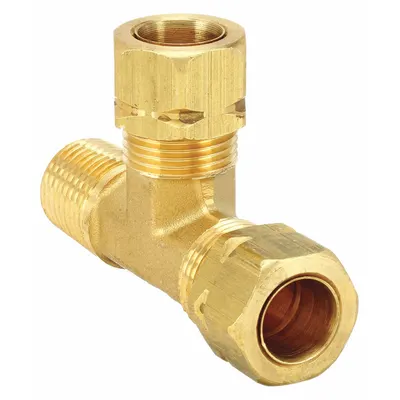 PARKER Self-Aligning Brass Compression Fitting, 171CA-3-2, 10 PK - Self-Aligning Brass Compression Fittings