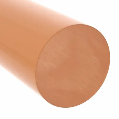 PEI Rod: 5/8 in Dia, 8 ft Lg, Opaque, Amber, 17,000 psi Tensile Strength - PEI Rods & Discs