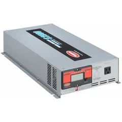 The TUNDRA S2500 inverter converts 12V DC input to 120V AC output at 60 Hz with pure sine wave form, delivering 2500 W continuous power. It features terminal blocks for DC connection and two AC outlets. Suitable for powering sensitive electronics and equipment in off-grid, mobile, or backup power applications.