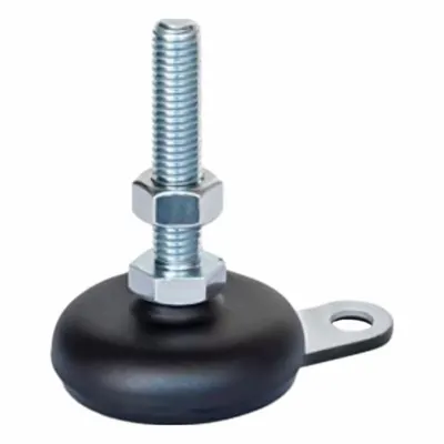 JW WINCO Male-End Leveling Mount: Swiveling Stud, 1/2"-13 Thread Size, 2.36 in - Non-Skid Male Leveling Mounts