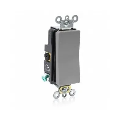 LEVITON A5623-2GY Rocker Wall Switch, 3-Way, Maintained, Gray, 120/277V AC, 20 A - Rocker Wall Switches