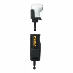 This right-angle attachment converts a cordless drill into a compact tool for drilling and fastening in confined spaces. With an overall length of 8 inches, it provides access to tight areas where a standard drill cannot reach. Suitable for general construction and maintenance tasks.