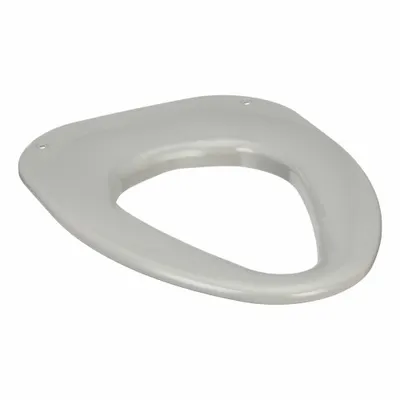 BESTCARE Toilet Seat: 14 3/4 in Overall Wd, 1 1/2 in Overall Ht, Gray - Toilet Seats for Institutional Toilets