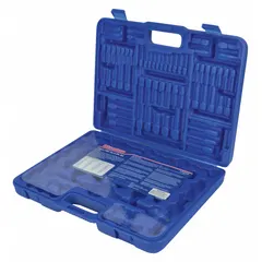 Blow mold case designed to store and transport the Westward 1PZ38 power tool. Provides a custom-fit enclosure that protects the tool from damage during job site or workshop use.