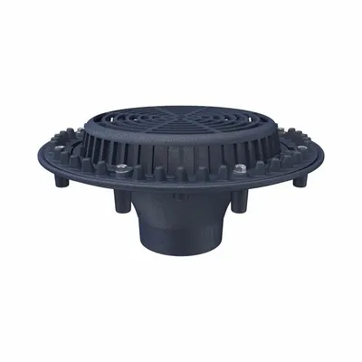 ZURN Z150F-6NH-PD Promenade Deck Roof Drain, Cast Iron, Blue, No Hub - Promenade Deck Roof Drains
