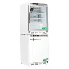 This general purpose lab refrigerator-freezer offers 4.6 cu ft of refrigerator capacity with two swing doors hinged on the right. It is suited for storing temperature-sensitive reagents, media, and biological samples in research and clinical laboratory settings.