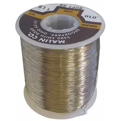 Galvanized annealed baling wire supplied on a spool for tying and securing bales. The 19 ga wire gauge and 0.041 in diameter provide strength for compacting materials such as cardboard, paper, textiles, and scrap metal in recycling, agricultural, and industrial operations.