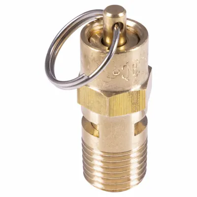 SPEEDAIRE Air Tank Relief Valve, Brass, 1/8 in NPT, 220 psi - Pneumatics