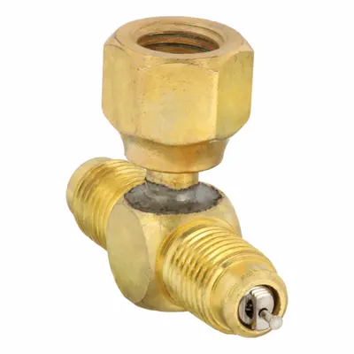 JB INDUSTRIES Access Valve Tee, 1/4 in SAE Male, Swivel, 3 in, 3-Pack - Multi-Connection Access Valves