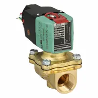REDHAT Solenoid Valve: 2-Way, Normally Closed, 3/4 in Pipe Size, 100 to 240V AC/DC, Watertight (MPN 8210P095)
