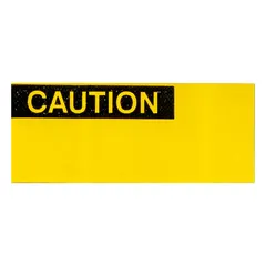 This safety inspection label is used to mark equipment that has passed inspection in industrial facilities. It features a black/yellow rectangle design with a matte finish on vinyl cloth material, suitable for indoor use. The label measures 1 1/2 in wide by 5/8 in high and comes in a pack of 25.
