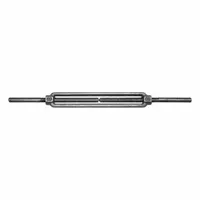 KEN FORGING Stub and Stub Turnbuckle: 5/8"-11 Thread Size, Stainless Steel, Plain, UNC (MPN TB107-316SS)