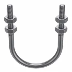 This U-bolt is designed for securing 5-inch pipe to structural supports. It features a 1/2"-13 thread size and a 7 13/16-inch inside height. Made from steel with a plain finish, it comes in a pack of 5. Common applications include plumbing, HVAC, and material handling systems.