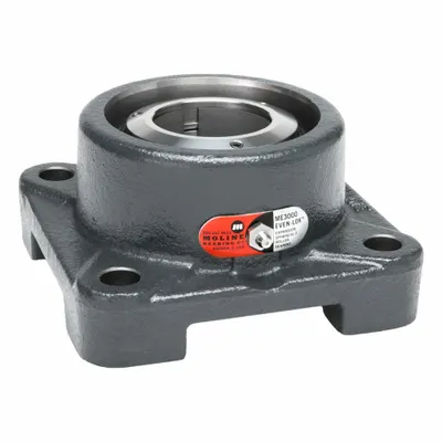 MOLINE BEARING 4 Bolt Flange Bearing: Spherical Roller, 3 7/16 in Bore - Flange-Mount Spherical Roller Bearings