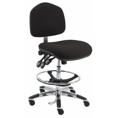 BENCHPRO Ergonomic Chair: Fabric, Armless, Ht Range 21 in to 31 in, 21 1/2 in Seat Wd - Fabric Lab Chairs