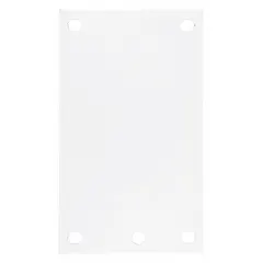 This steel back panel with a powder-coated finish is designed for mounting components inside enclosures. It measures 5 inches in height and 3 inches in width, providing a sturdy surface for organizing electrical equipment in control cabinets.