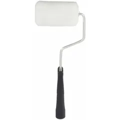 This mini paint cover and frame set includes a 4 in roller and a 14-7/8 in overall length plastic 4-wire cage roller frame. Designed for use with all paints on semi-smooth wood surfaces, it is suited for trim work, edges, and small painting projects.