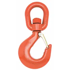 General purpose slip hook for lifting and rigging applications. Constructed from alloy steel with Grade 80 rating. Orange finish. Overall length 8 1/4 in. Working load limit 6,000 lb. No visual indicator markings.