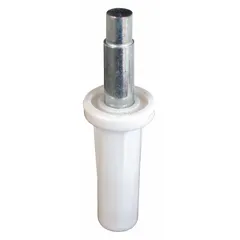 This pivot pin is designed for hanging door applications, supporting doors up to 30 lb per pair. It measures 2-1/2 inches in length and 3-3/4 inches in width, supplied as a single pair. Commonly used for lightweight interior or cabinet doors requiring a pivot hinge mechanism.