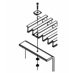 Clip for securing fiberglass grating to support structures. Made of 316 stainless steel for corrosion resistance. Fits support thickness of 3/4 in. Sold as clip only.