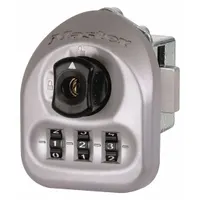 MASTER LOCK Locker Lock: Silver, Left, 1/4 in Mounting Hole Dia., 19/64 in Latch Bolt Projection (MPN 3631-03)
