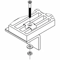The FIBERGRATE EI-40 clip assembly is a 316 stainless steel clip designed for securing fiberglass grating to support structures. This clip-only item is used in corrosive environments where metal clips would degrade, such as chemical plants, wastewater treatment facilities, and offshore platforms.