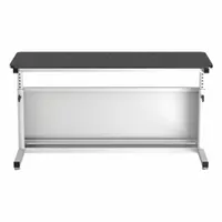 VERSADESK Standing Desk: Black, Wood, 60 in Overall Wd, 24 in Overall Dp, 36 in Max Desktop Ht (MPN CTL6024-WB)