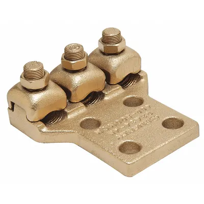BURNDY Wire Connector: 400 kcmil – 500 kcmil Wire Sizes, 1/2 in Stud Size - Straight Mechanical Lugs