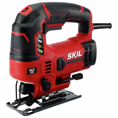 SKIL Jigsaw: 6 A Current, 3,200 stroke/min Stroke Rate - Max, Orbital, 7/8 in Stroke Lg - D-Handle Corded Jigsaws