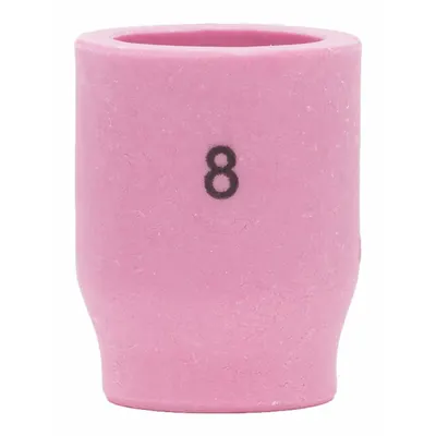 LINCOLN ELECTRIC Gas Lens Nozzle, Alumina, Size No. 8, Standard, KP4757-8 - Gas Lens Nozzles