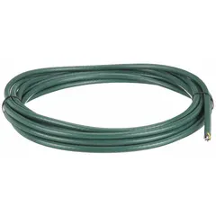 This CHAINFLEX CF5 series control cable features 7 copper conductors (20 AWG) with a PVC jacket, rated 600 V. It includes a ground conductor and is heat resistant, meeting CE standards. Designed for continuous flexing applications in cable carriers and automated machinery, it offers minimum bend radius factors of 4 x OD (fixed), 5 x OD (flexible), and 6.8 x OD (e-chain).