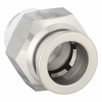 SMC KQG2H13-N04S Stainless Steel Push-to-Connect x MNPT Adapter Fitting - Stainless Steel Tube Fittings
