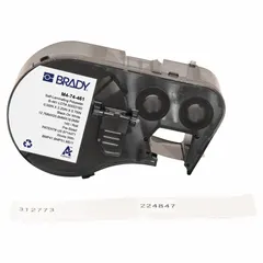 Thermal transfer precut label roll cartridge for the M511 printer. Rectangle labels measure 1/2 in x 2 13/64 in, black on white. Rated for vial/tube sizes of 1.0 to 8.0 mL and temperature range of -321°F to 230°F. Suitable for laboratory or industrial sample identification.