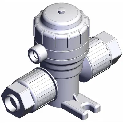 SMC Chemical Liquid Valve: 1/2 in, Air to Spring, Fail Closed, PFA, 1/8 in NPT - High-Purity Pneumatically-Actuated Diaphragm Valves