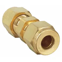 PARKER Compression Fitting Union: 5/8 in OD x 5/8 in OD Size, Compression x Compression, Brass (MPN 10-10 HBZ-B)