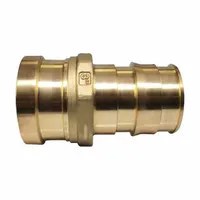 UPONOR Barbed Fitting Adapter: 3 in ID x 3 in Pipe Size, Barbed x Press-fit, Brass/Copper, Expansion (MPN LFP4513030)