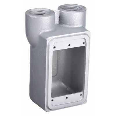 APPLETON ELECTRIC Electrical Box: Iron, Rectangular, 1 Gangs, 1 in Hub Size, 25 cu in Capacity - Iron Weatherproof Electrical Boxes
