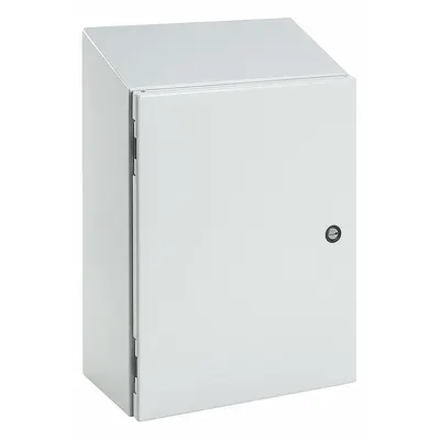 HOFFMAN Sloped Top Enclosure: 304 Stainless Steel, 30 in x 30 in x 8 in, NEMA 12/3R/4/4X - Stainless Steel Enclosures