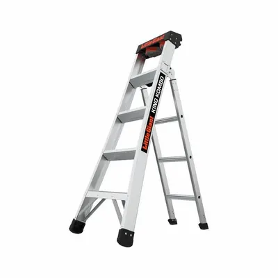 LITTLE GIANT Combination Ladder: 3 Configurations, Aluminum, 300 lb Load Capacity - Leaning & Extending Multifunction Ladders
